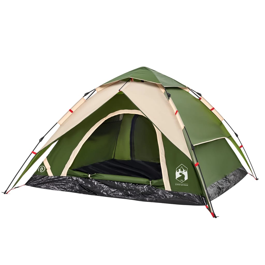 Camping Tent Dome 5-Person Green Quick Release