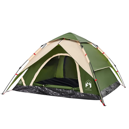 Camping Tent Dome 5-Person Green Quick Release