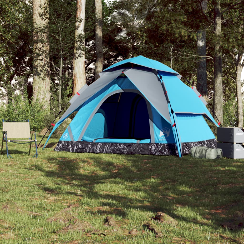 Camping Tent Dome 5-Person Blue Quick Release