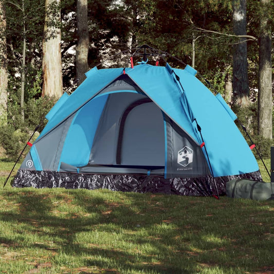 Camping Tent Dome 2-Person Blue Quick Release