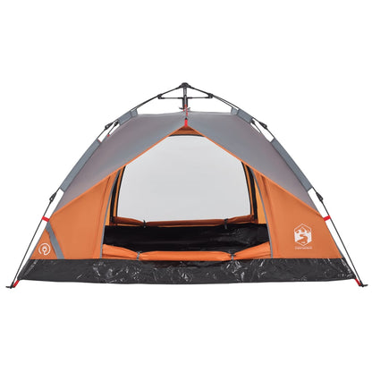 Camping Tent Dome 2-Person Grey and Orange Quick Release