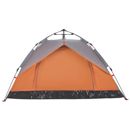 Camping Tent Dome 2-Person Grey and Orange Quick Release