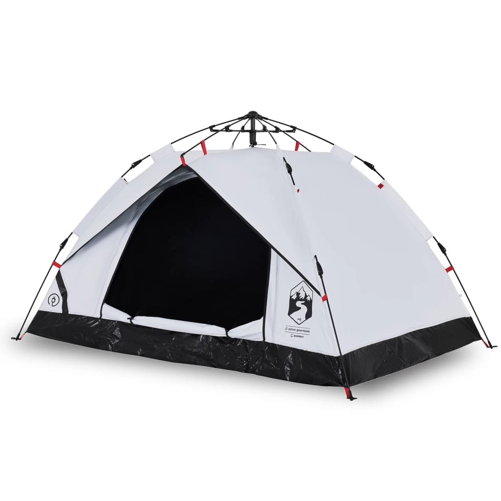 Camping Tent Dome 2-Person White Blackout Fabric Quick Release