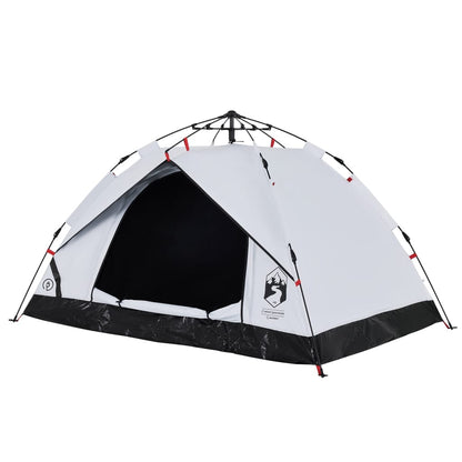 Camping Tent Dome 2-Person White Blackout Fabric Quick Release