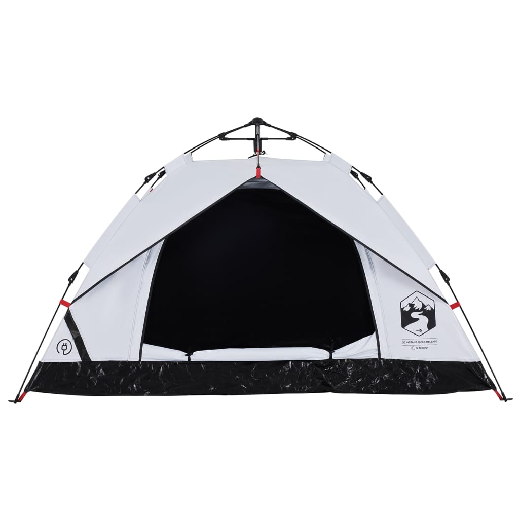 Camping Tent Dome 2-Person White Blackout Fabric Quick Release