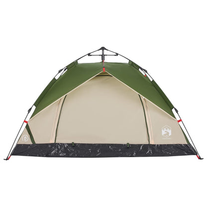 Camping Tent Dome 3-Person Green Quick Release