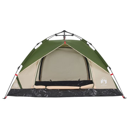 Camping Tent Dome 3-Person Green Quick Release