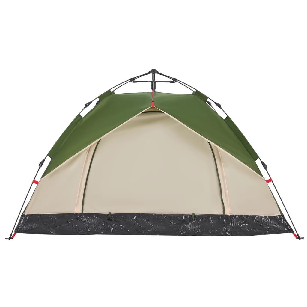 Camping Tent Dome 3-Person Green Quick Release