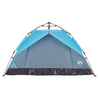 Camping Tent Dome 3-Person Blue Quick Release