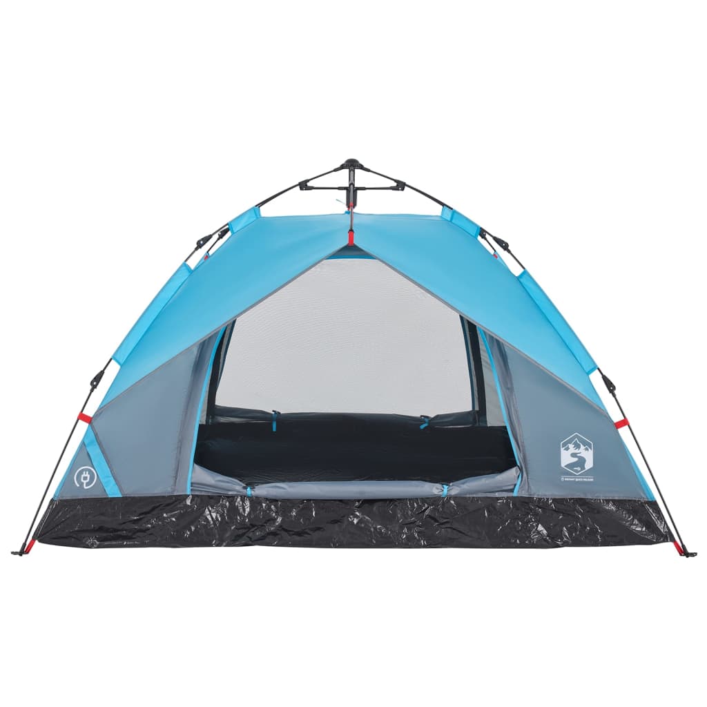 Camping Tent Dome 3-Person Blue Quick Release