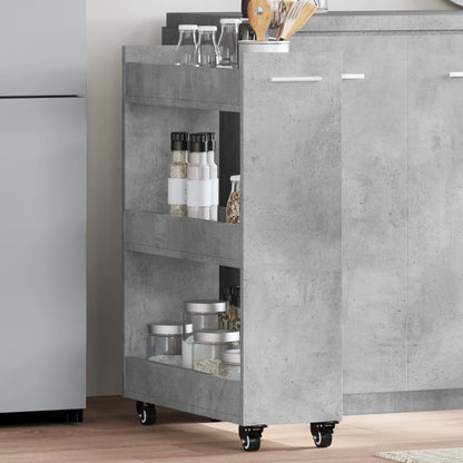 Cabinet with Wheels Concerte Grey 60x22x79 cm Engineered Wood