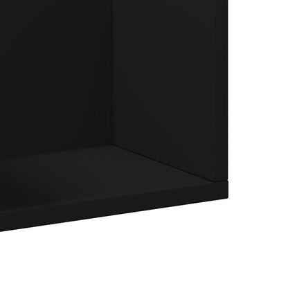 Wall Cabinet Black 75x18x16.5 cm Engineered Wood