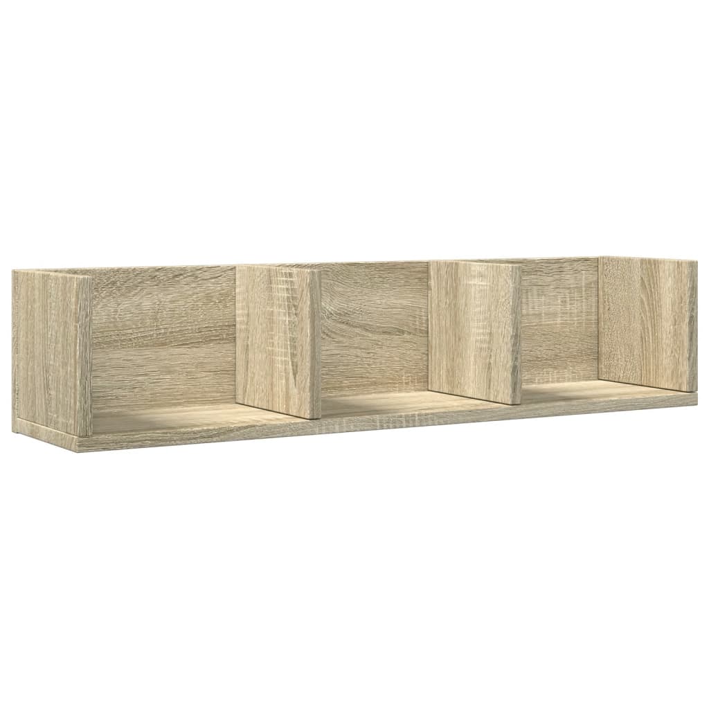 Wall Cabinets 2 pcs Sonoma Oak 75x18x16.5 cm Engineered Wood