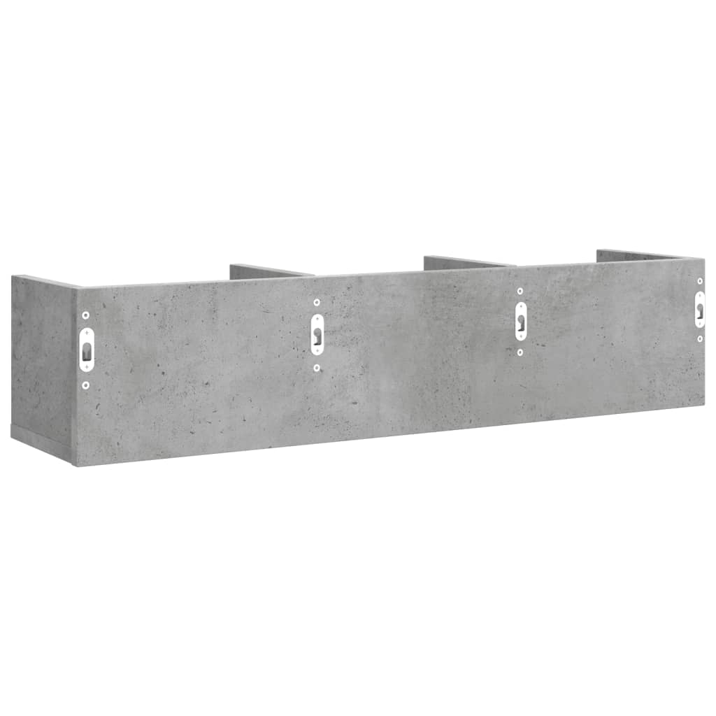 Wall Cabinet Concrete Grey 75x18x16.5 cm Engineered Wood