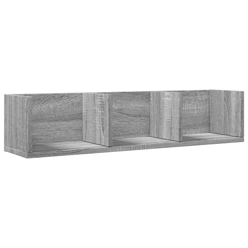 Wall Cabinet Grey Sonoma 75x18x16.5 cm Engineered Wood