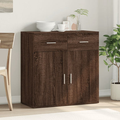 Sideboard Brown Oak 79x38x80 cm Engineered Wood