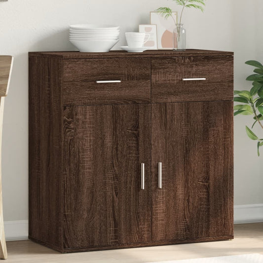 Sideboard Brown Oak 79x38x80 cm Engineered Wood