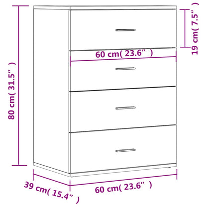 Sideboard Sonoma Oak 60x39x80 cm Engineered Wood