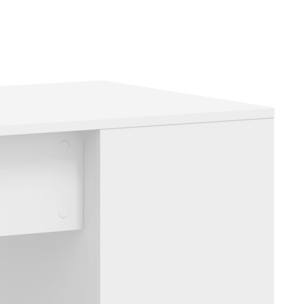 Desk White 102x50x75 cm Engineered Wood