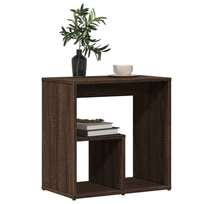 Side Table Brown Oak 50x30x50 cm Engineered Wood