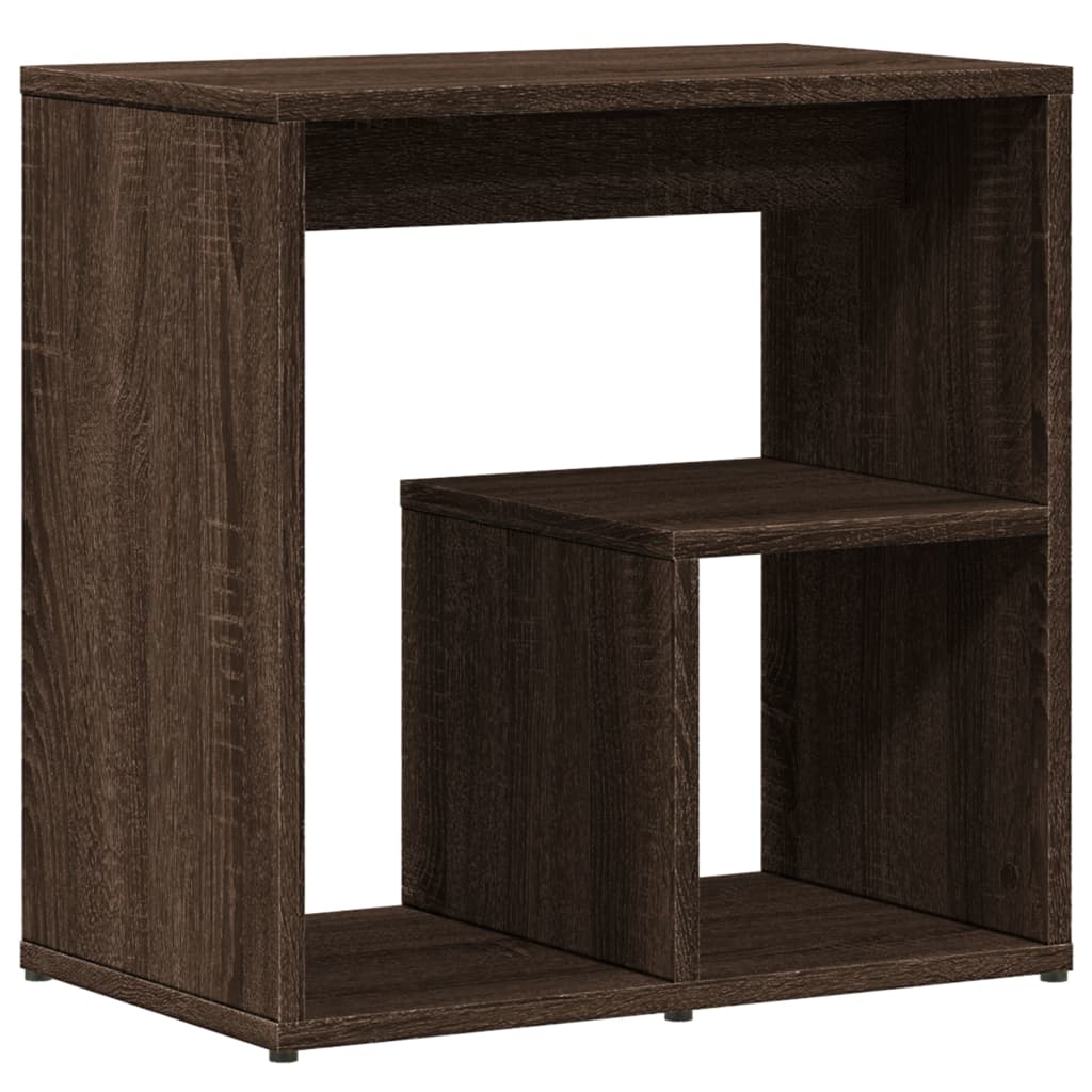 Side Table Brown Oak 50x30x50 cm Engineered Wood