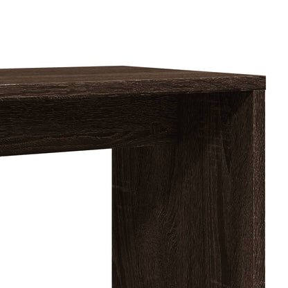 Side Table Brown Oak 50x30x50 cm Engineered Wood