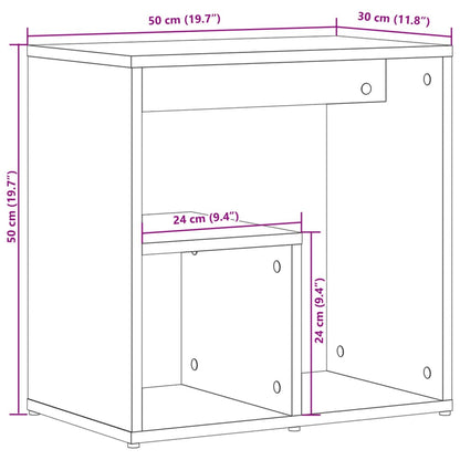 Side Tables 2 pcs Brown Oak 50x30x50 cm Engineered Wood