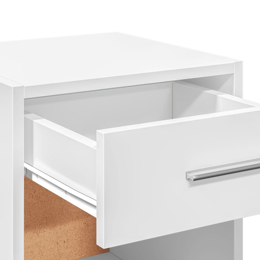 Bedside Cabinets 2 pcs White 35x34x65 cm Engineered Wood