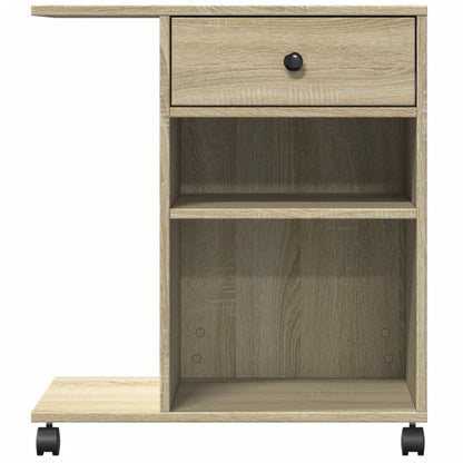 Printer Stand with Wheels Sonoma Oak 60x40x68.5 cm