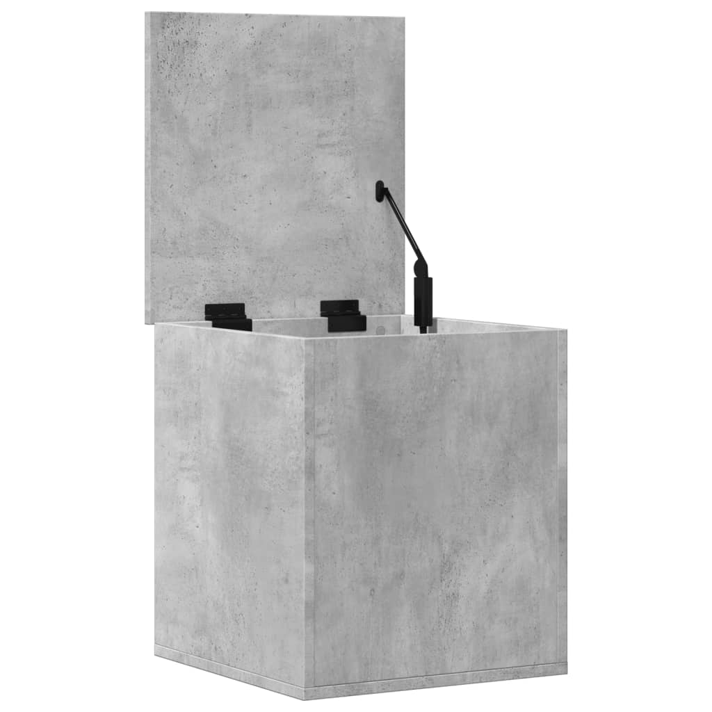 Storage Box Concrete Grey 40x42x46 cm Engineered Wood