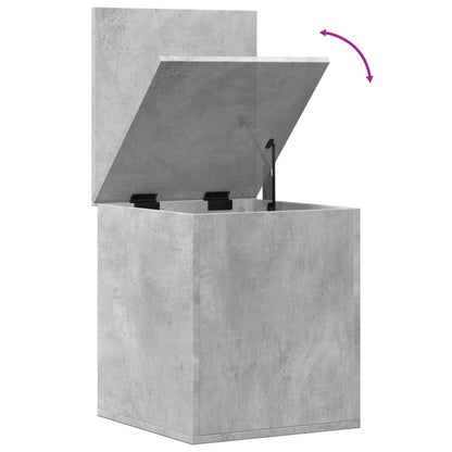 Storage Box Concrete Grey 40x42x46 cm Engineered Wood