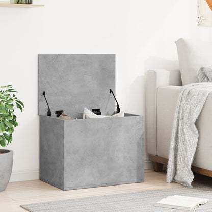 Storage Box Concrete Grey 60x42x46 cm Engineered Wood