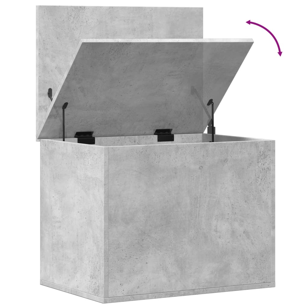 Storage Box Concrete Grey 60x42x46 cm Engineered Wood