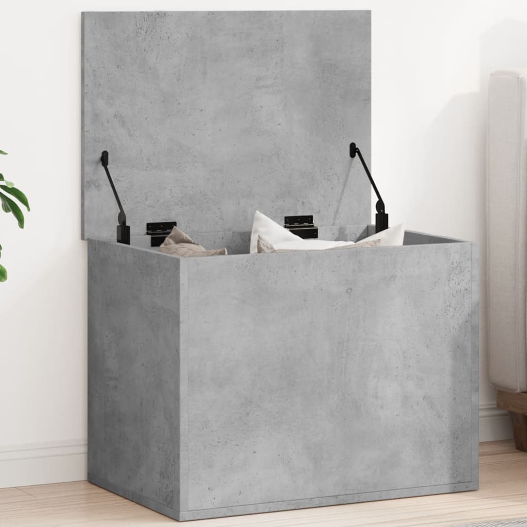 Storage Box Concrete Grey 60x42x46 cm Engineered Wood