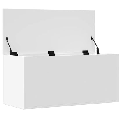 Storage Box White 100x42x46 cm Engineered Wood