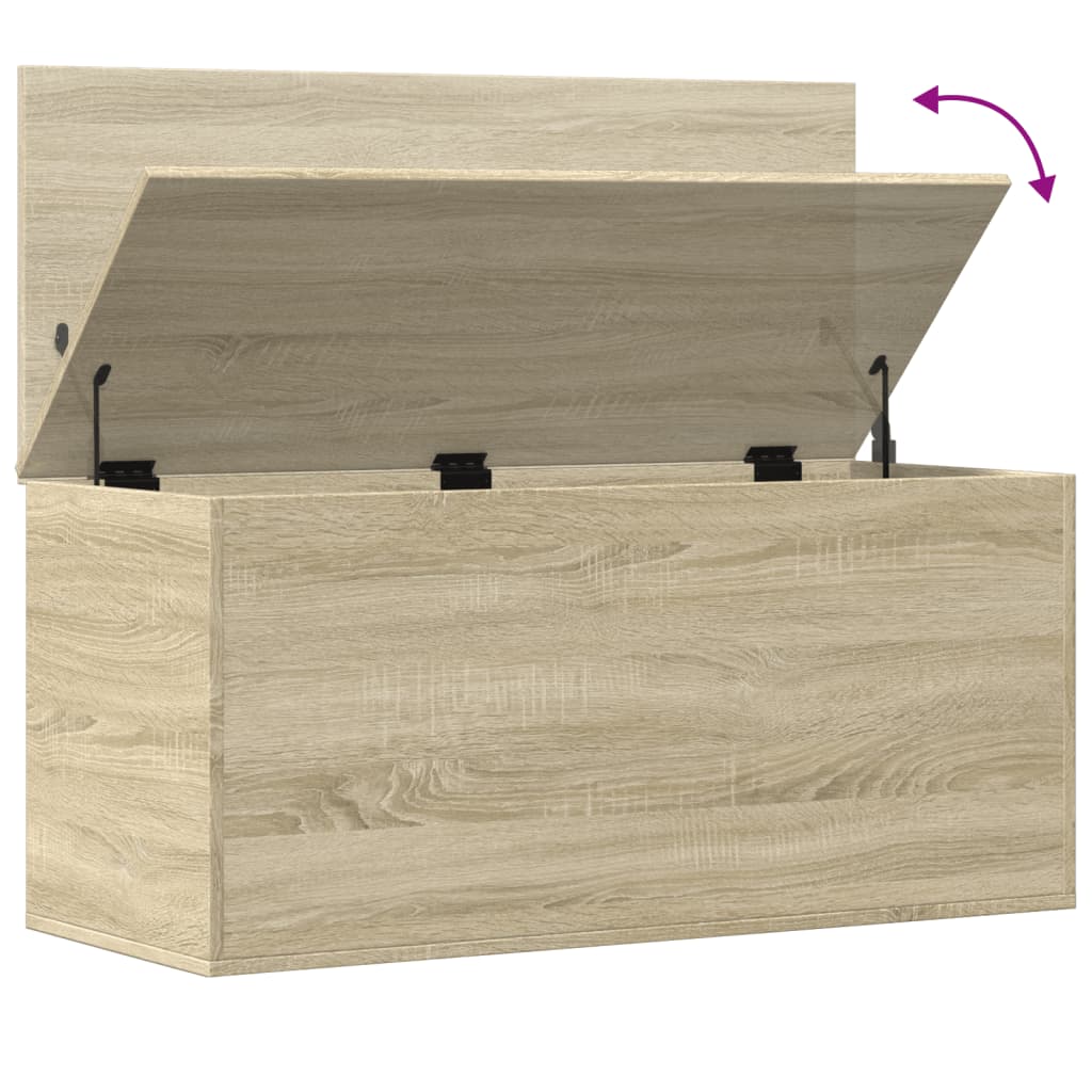 Storage Box Sonoma Oak 100x42x46 cm Engineered Wood