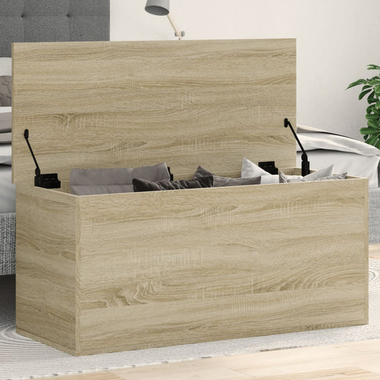 Storage Box Sonoma Oak 100x42x46 cm Engineered Wood