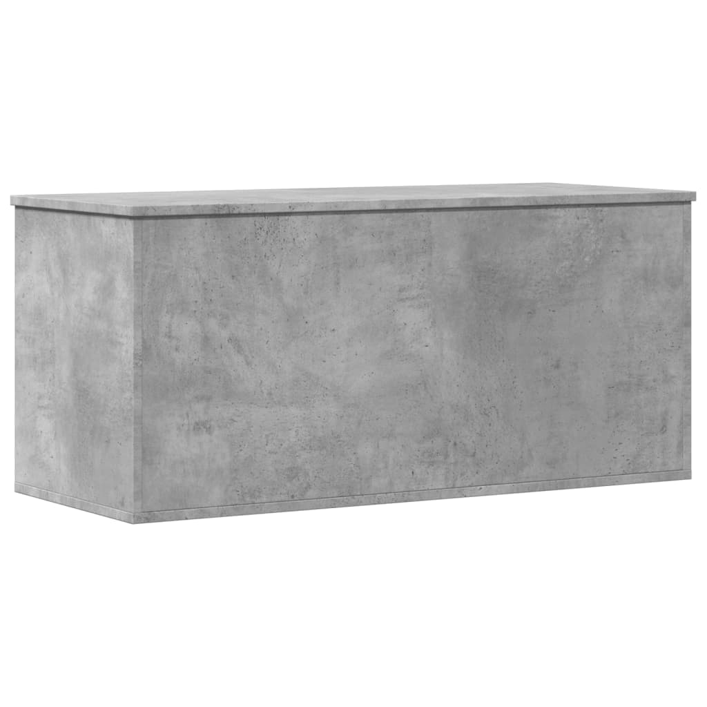 Storage Box Concrete Grey 100x42x46 cm Engineered Wood