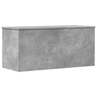 Storage Box Concrete Grey 100x42x46 cm Engineered Wood