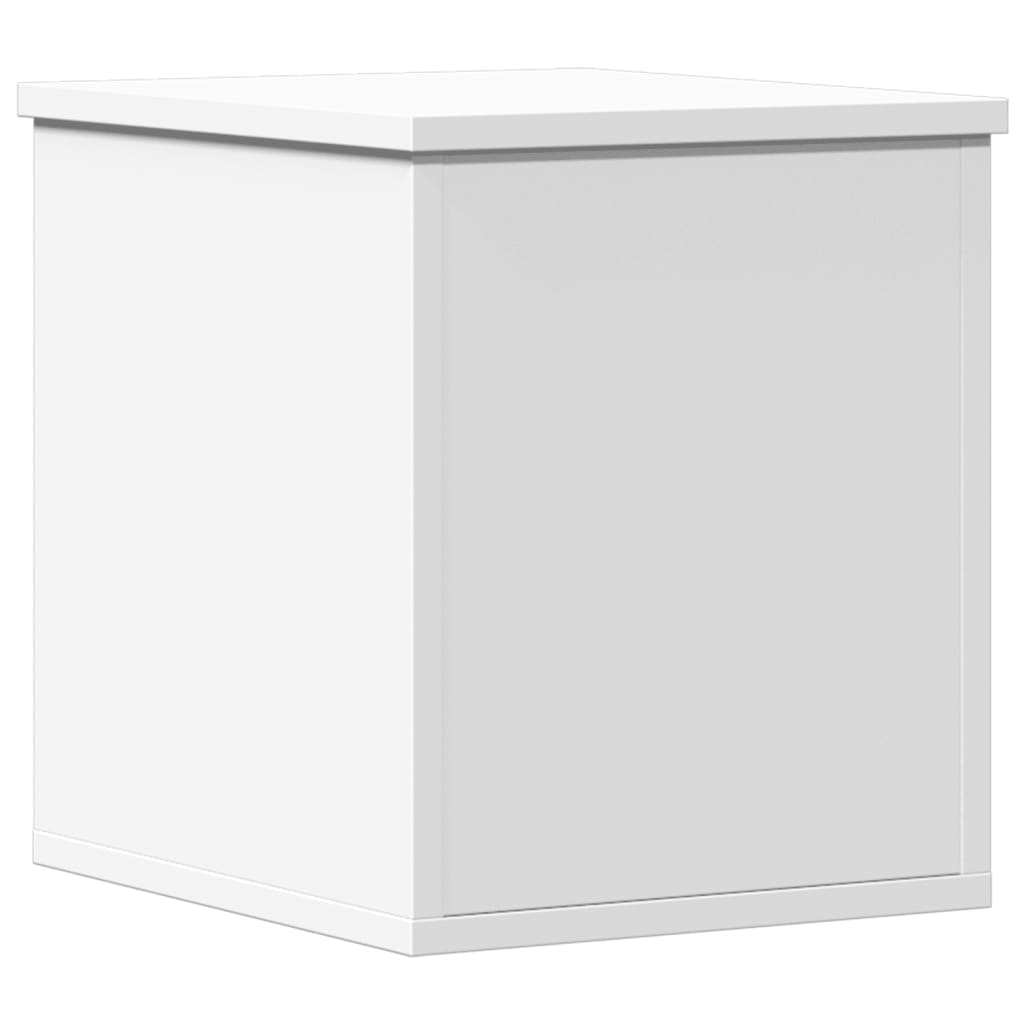 Storage Box White 30x35x35 cm Engineered Wood