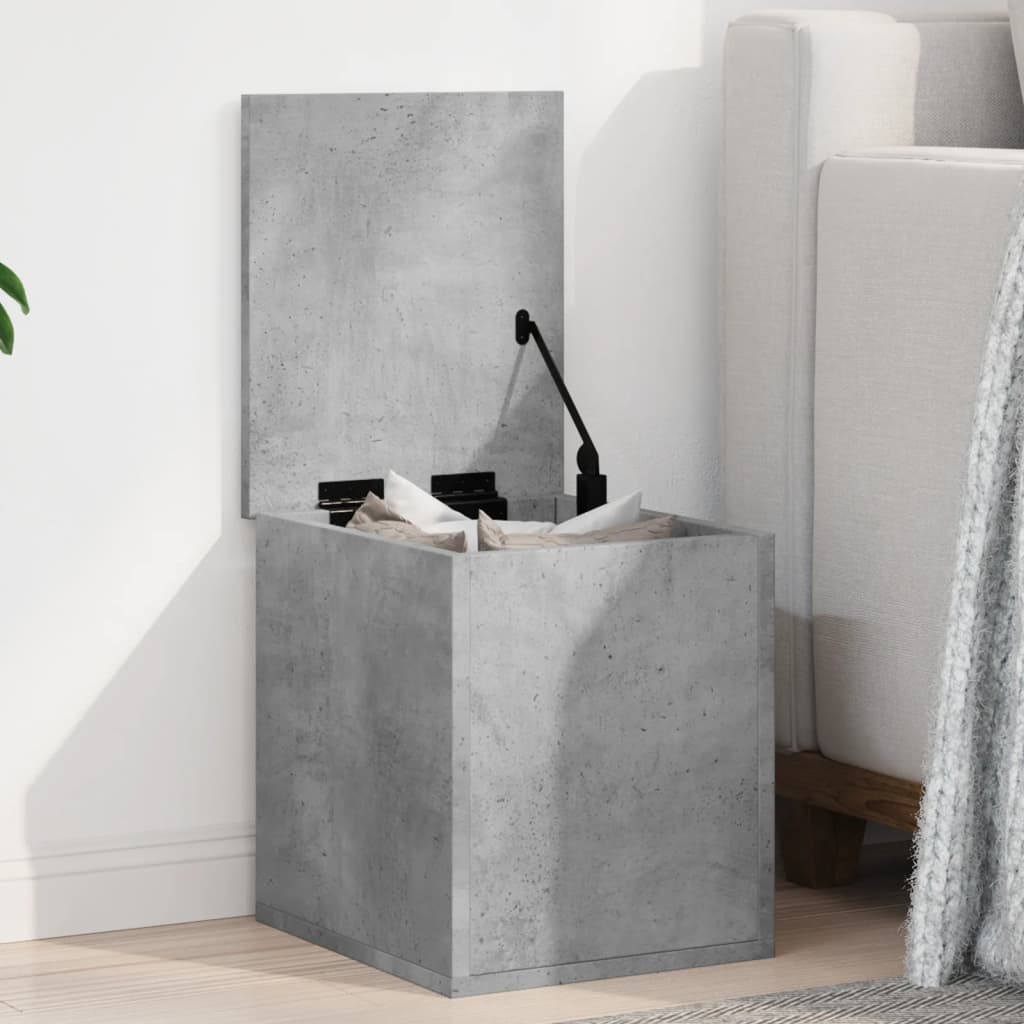 Storage Box Concrete Grey 30x35x35 cm Engineered Wood