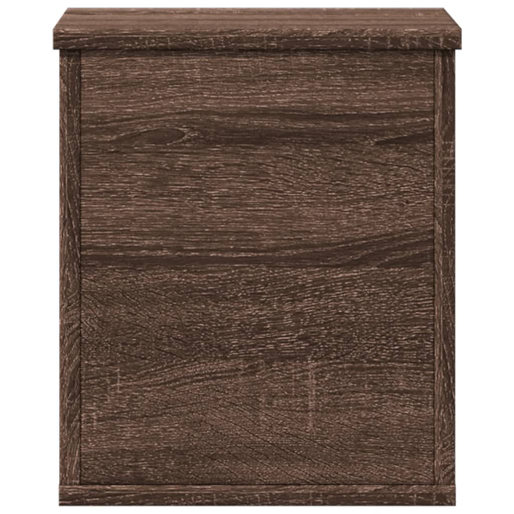 Storage Box Brown Oak 30x35x35 cm Engineered Wood