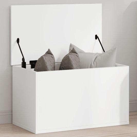 Storage Box White 60x35x35 cm Engineered Wood