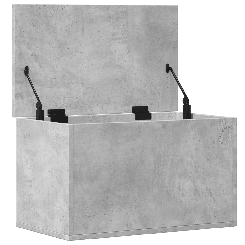 Storage Box Concrete Grey 60x35x35 cm Engineered Wood