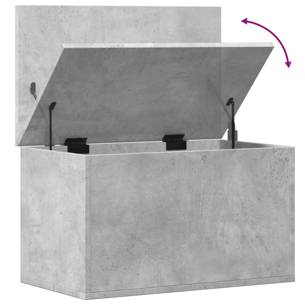 Storage Box Concrete Grey 60x35x35 cm Engineered Wood