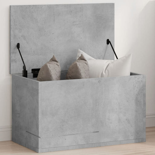 Storage Box Concrete Grey 60x35x35 cm Engineered Wood