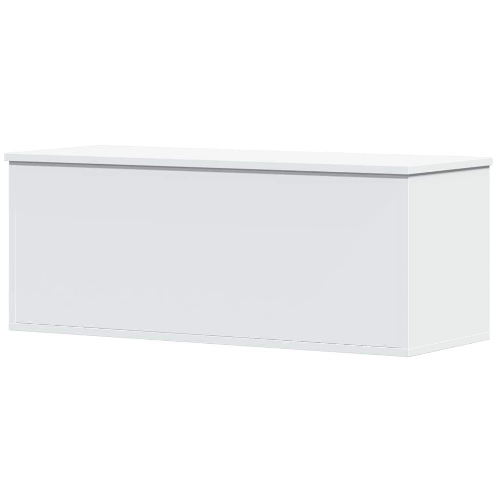 Storage Box White 90x35x35 cm Engineered Wood