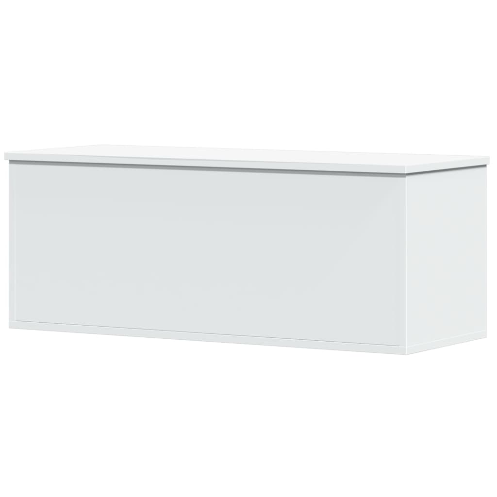 Storage Box White 90x35x35 cm Engineered Wood