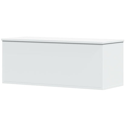 Storage Box White 90x35x35 cm Engineered Wood