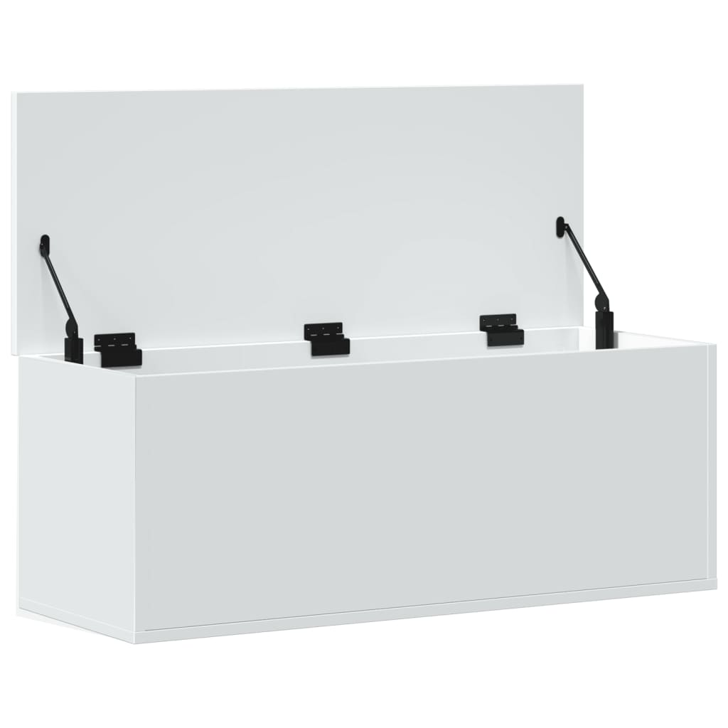 Storage Box White 90x35x35 cm Engineered Wood